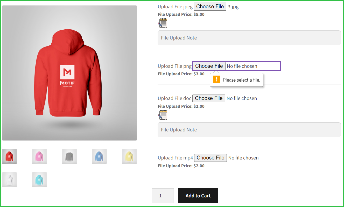 Files Upload for WooCommerce Plugin - 3