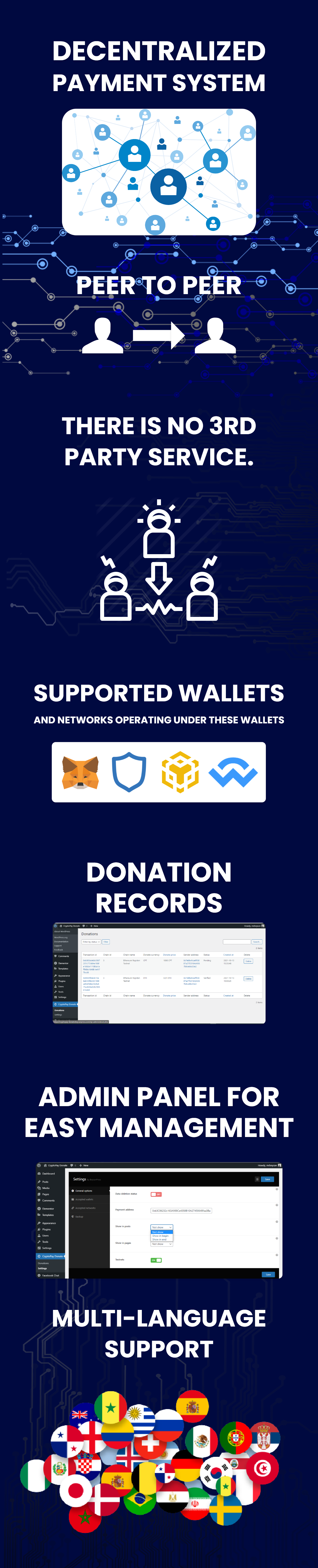 CryptoPay Donate - Cryptocurrency donate plugin for WordPress - 3