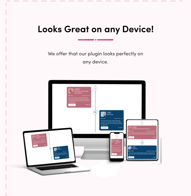Looks Great on any Device! - Creative Timeline for WordPress