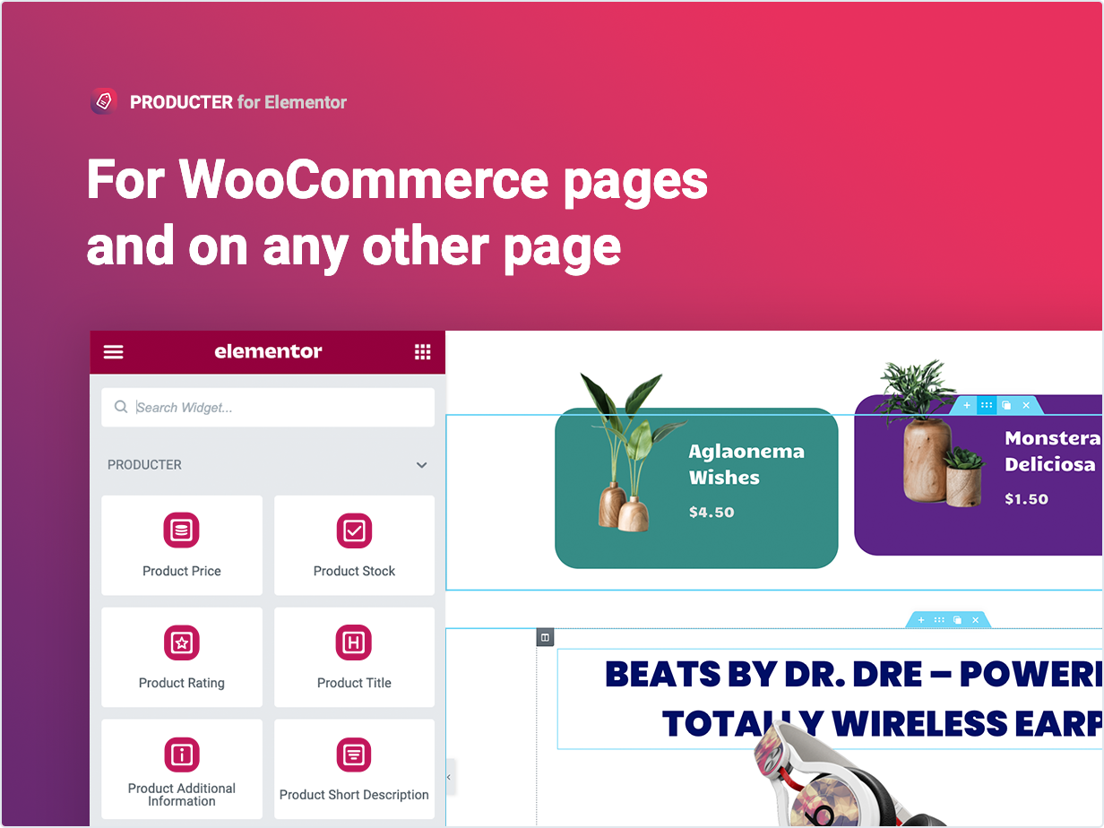 For WooCommerce pages and any other page