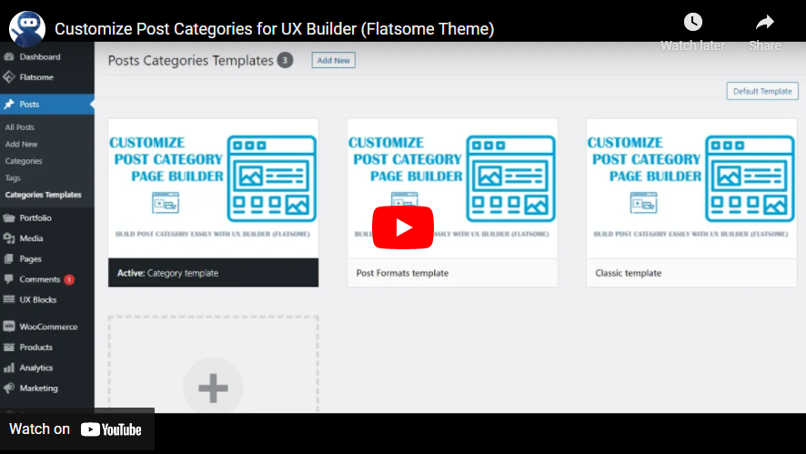Customize Post Categories for UX Builder (Flatsome Theme) - 4