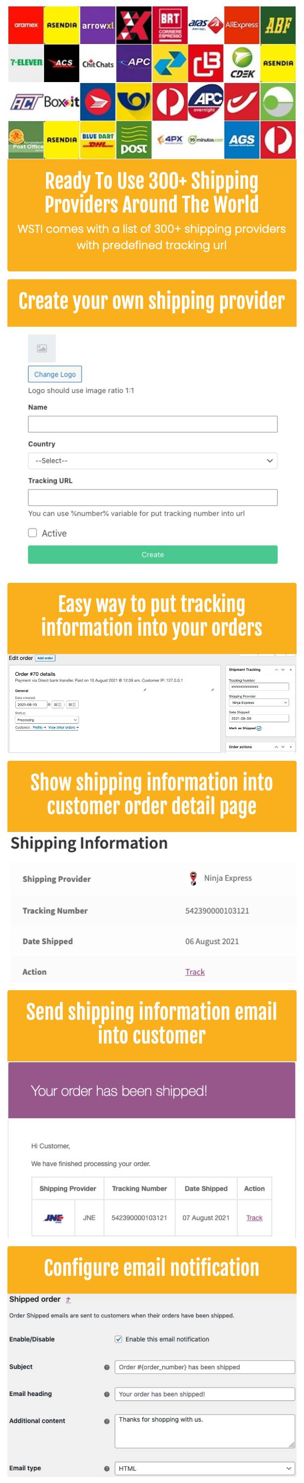 WooCommerce Shipping Tracking Information