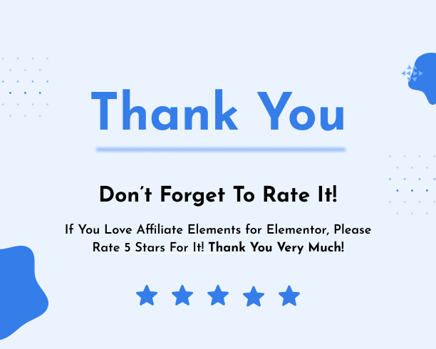 Thank You - Affiliate Elements for Elementor