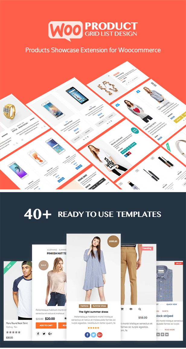 WOO Product Grid/List Design- Responsive Products Showcase Extension for WooCommerce - 1