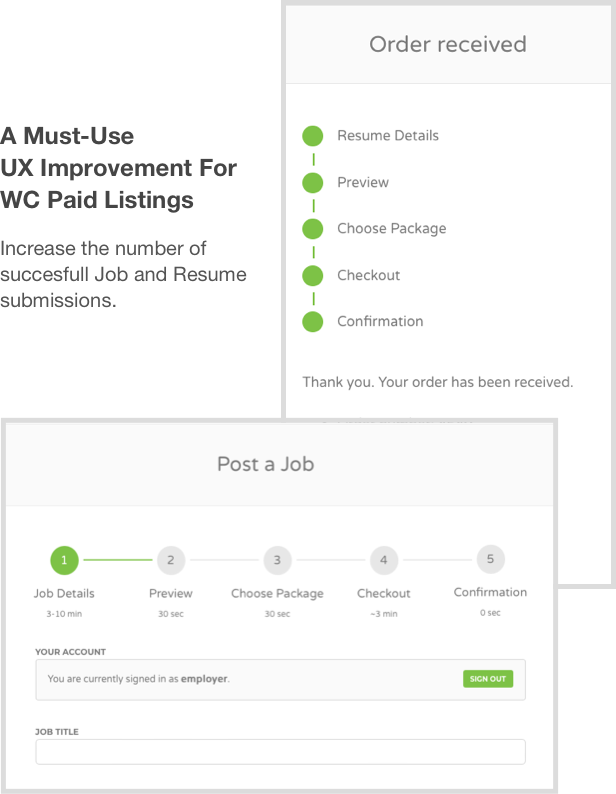 UX Improvement for WP Job Manager & WC Paid Listings