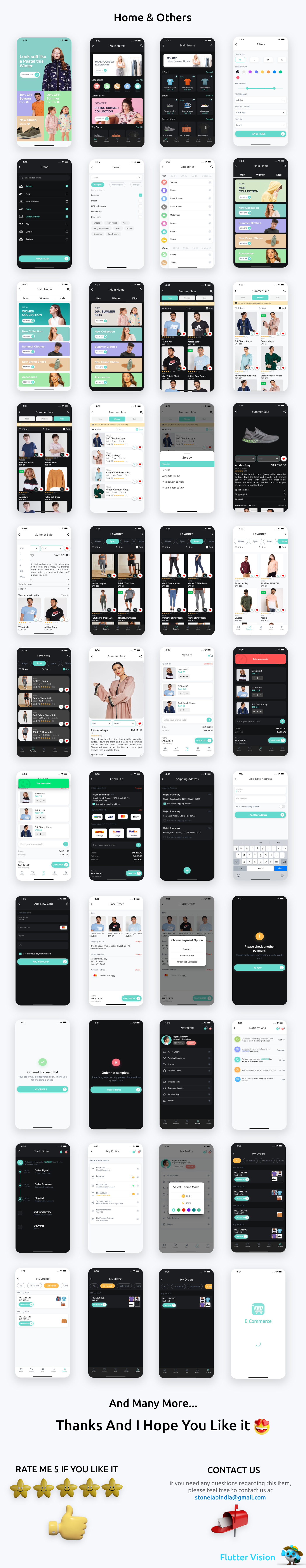 E-Commerce Fashion App ANDROID + IOS + FIGMA | UI Kit | Flutter | Online Shoping - 3