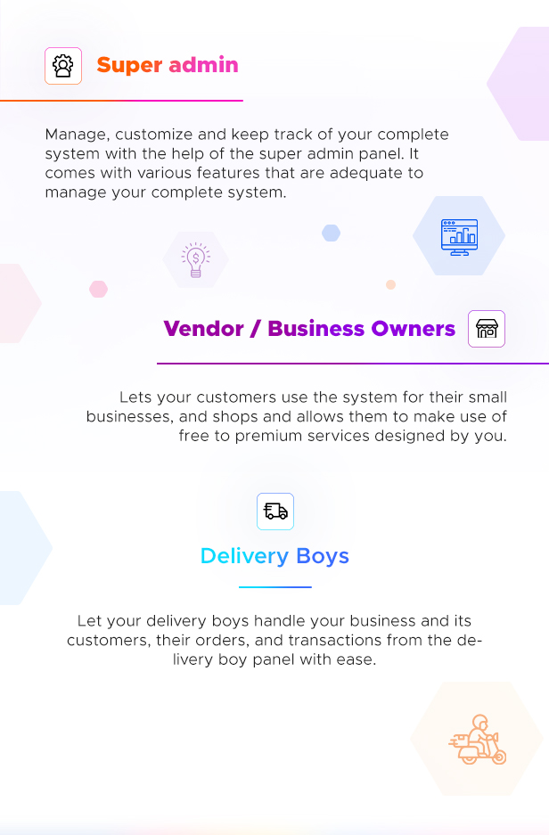 Super admin, Vendors & Delivery boy panels - upBiz SaaS - Inventory, Accounting, Invoicing Software for Small / Medium Businesses