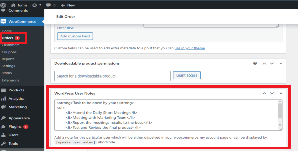 WordPress User Notes - 3