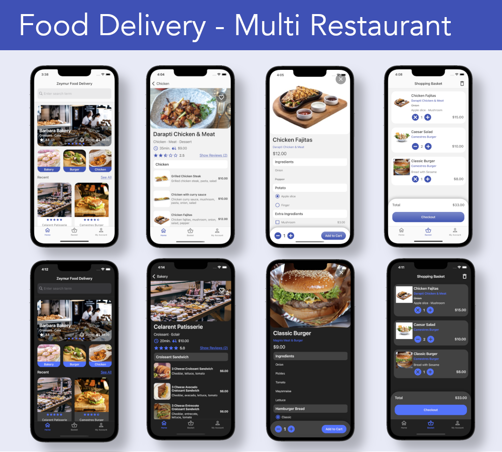 6 App UI Templates for MAUI and Xamarin: E-Commerce 1 & 2, Blog, Food Delivery Multi & Single, Movie - 4