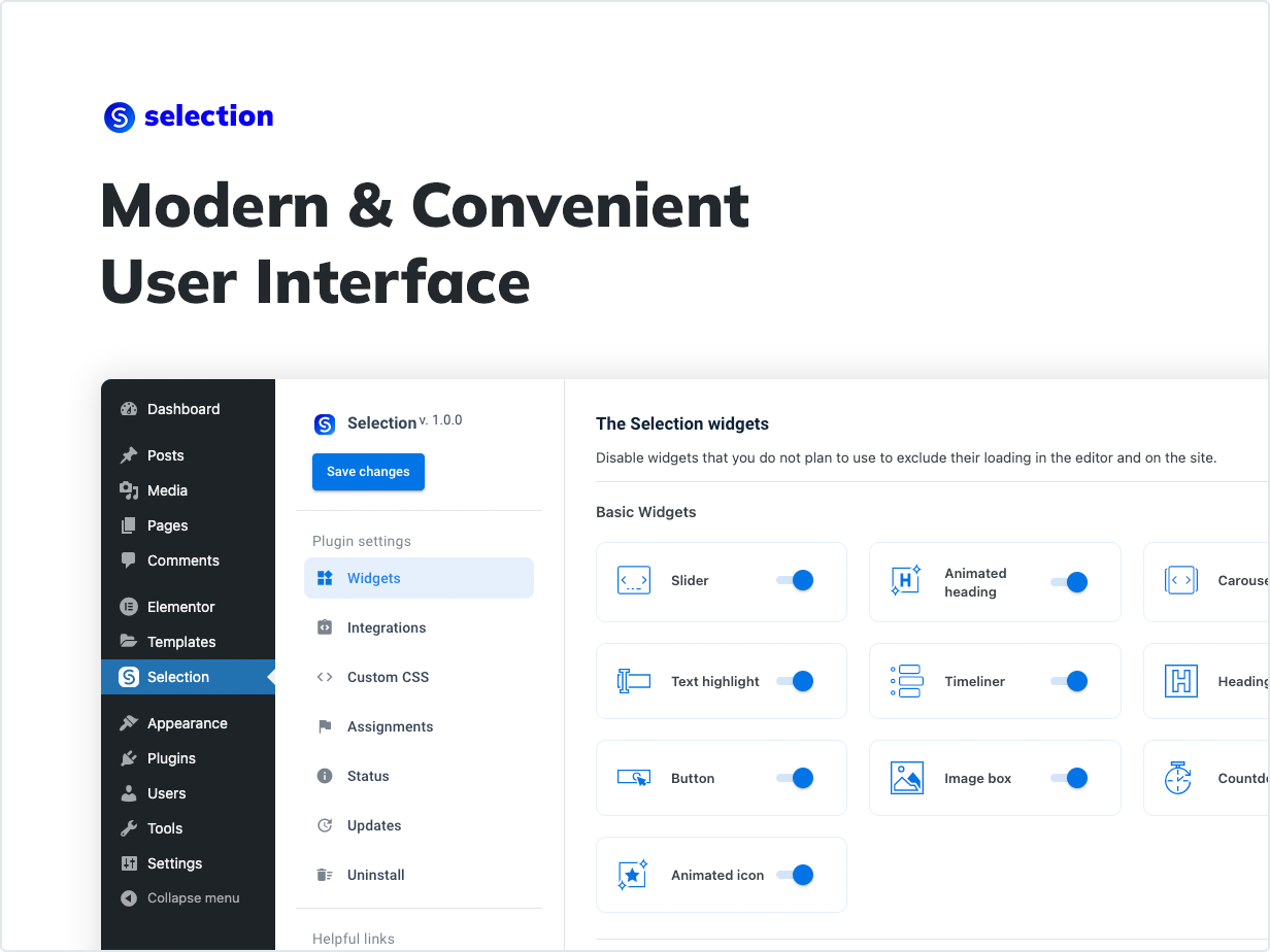 Modern & Convenient User Interface