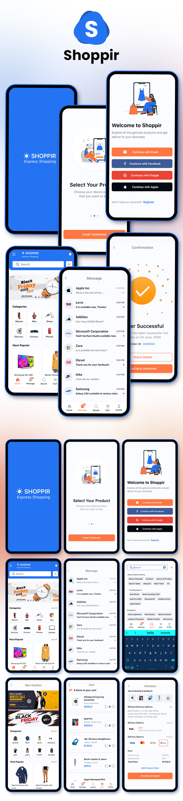 EcomKit - Ecommerce 4 in 1 Flutter App UI Kit - 4