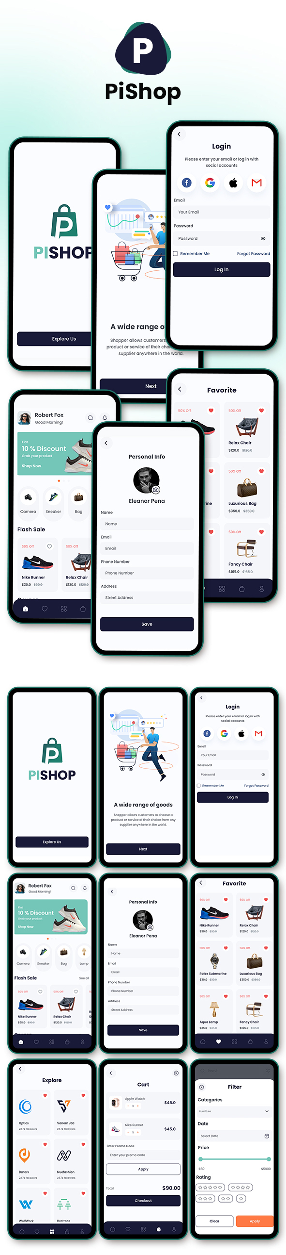 EcomKit - Ecommerce 4 in 1 Flutter App UI Kit - 5