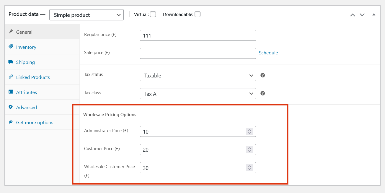 Wholesale Pricing for WooCommerce Setting