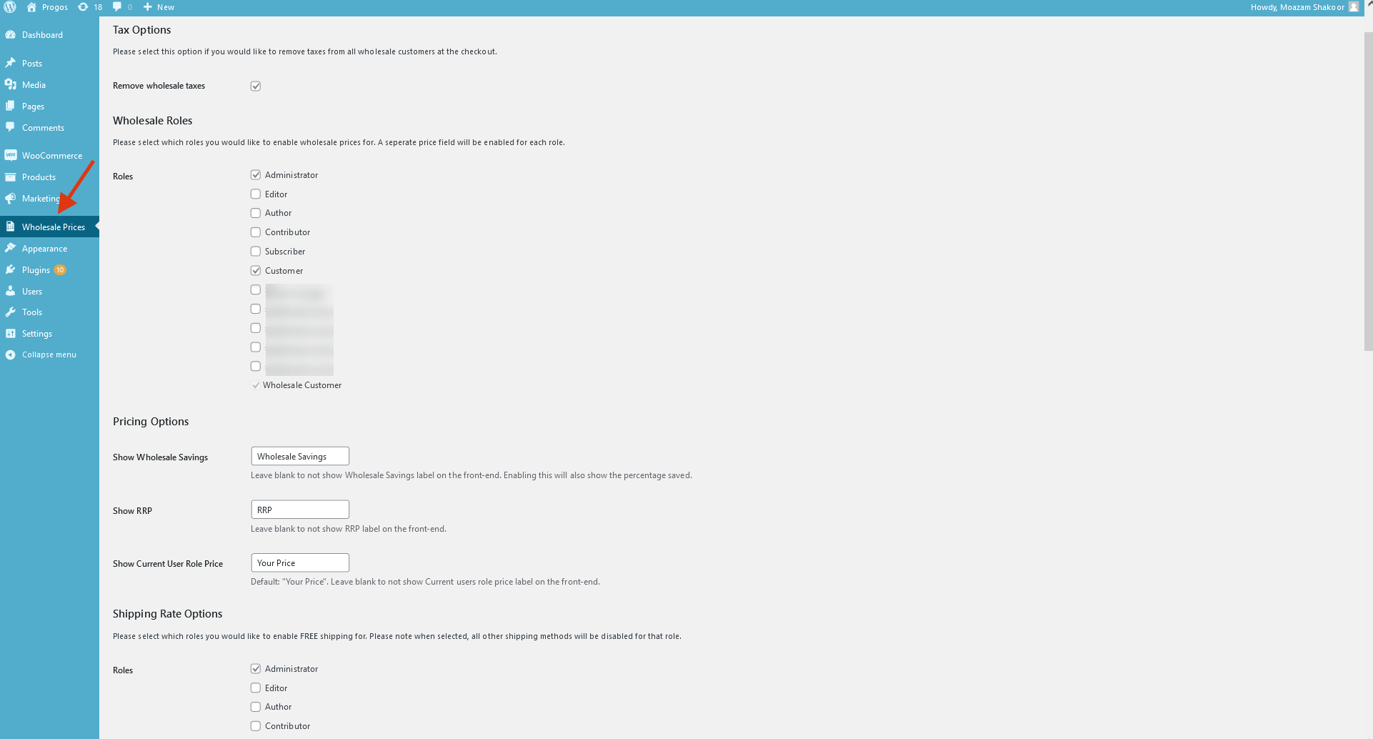 Wholesale Pricing for WooCommerce Setting