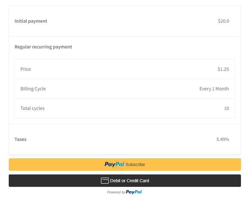 WP Paypal Subscriptions - 5