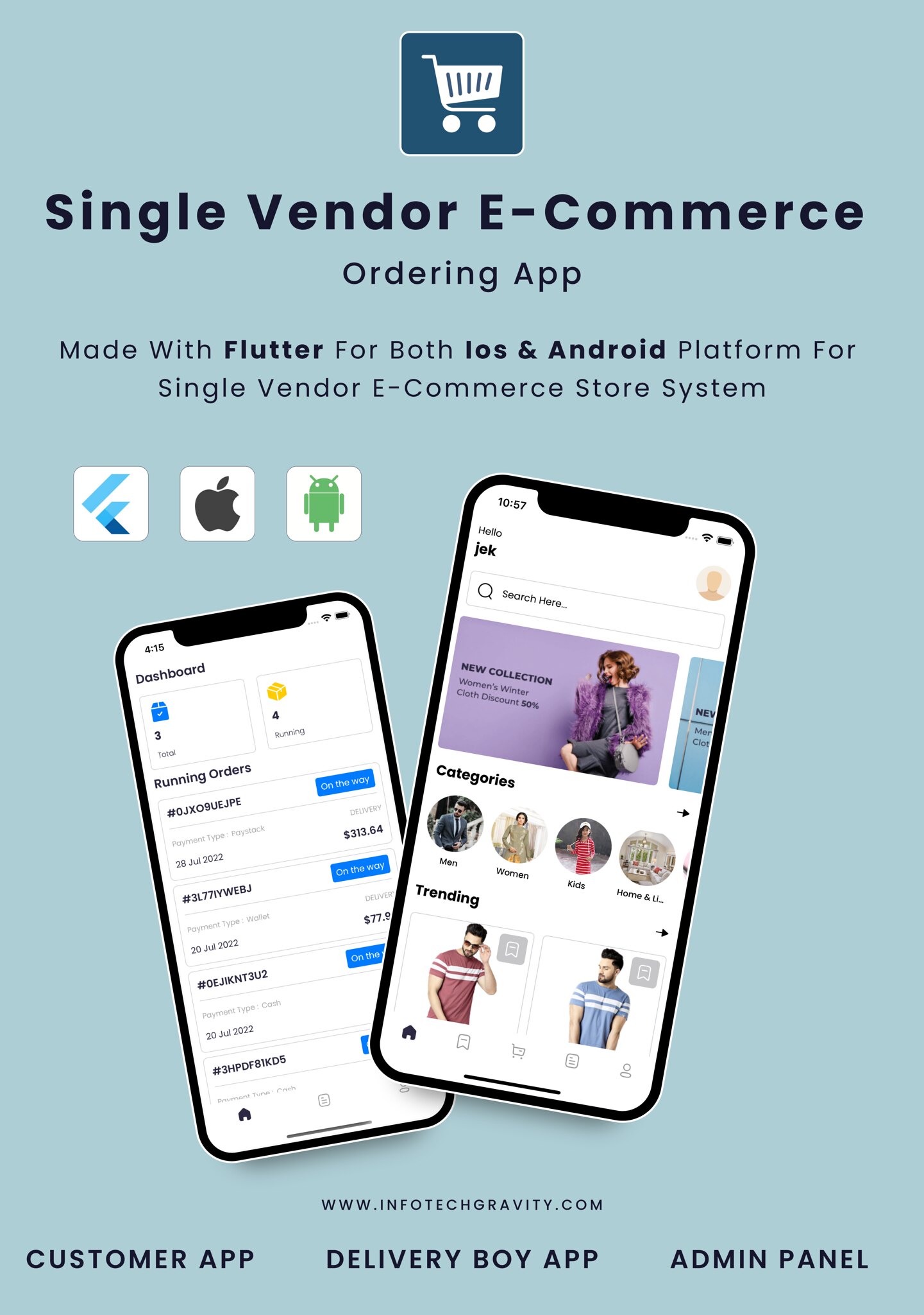 Single eCommerce - Flutter mobile apps with Laravel admin panel - 6