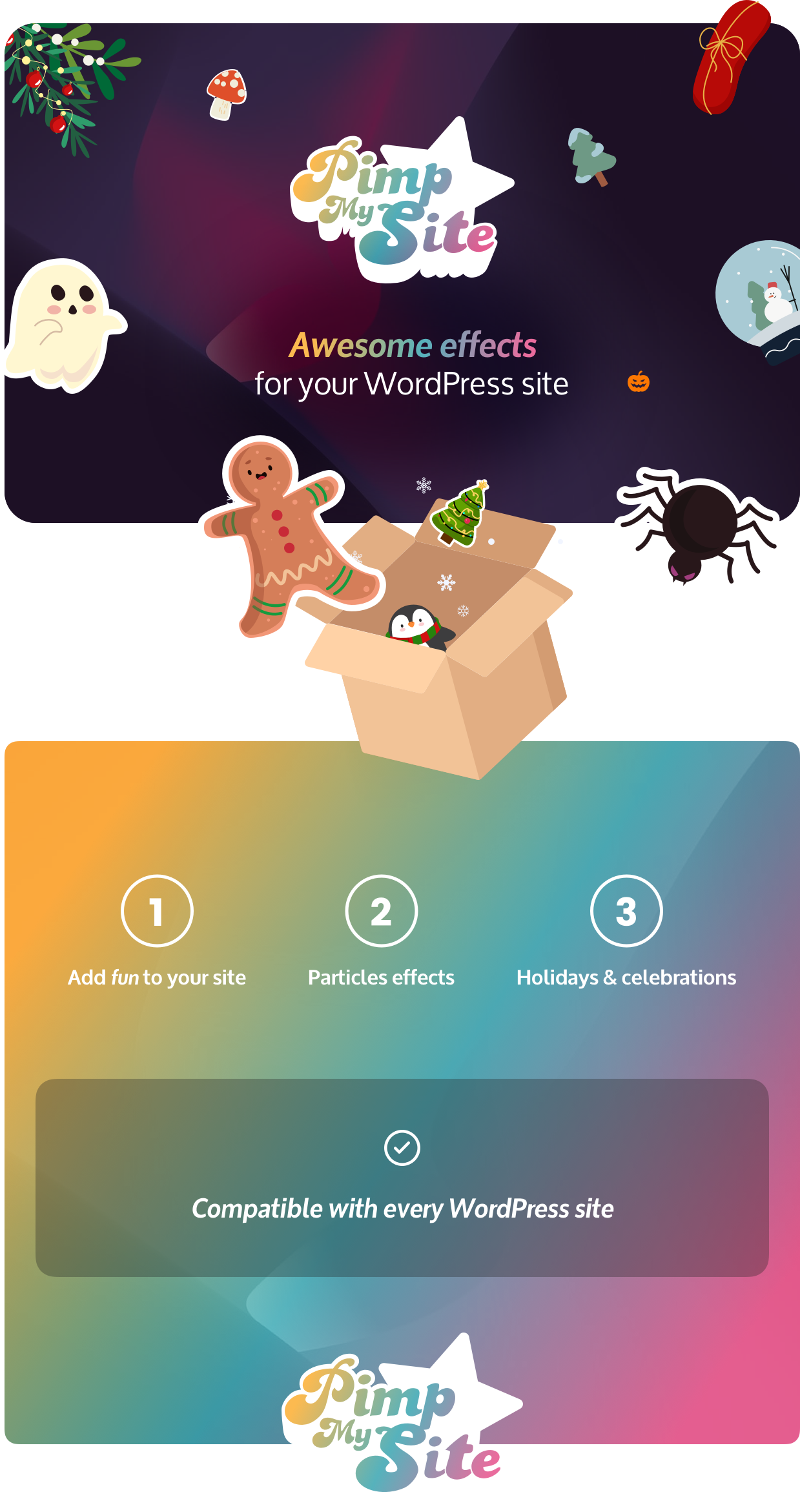 Pimp my Site - Holiday, Weather & Festive Effects to Pimp your WordPress Site - 1