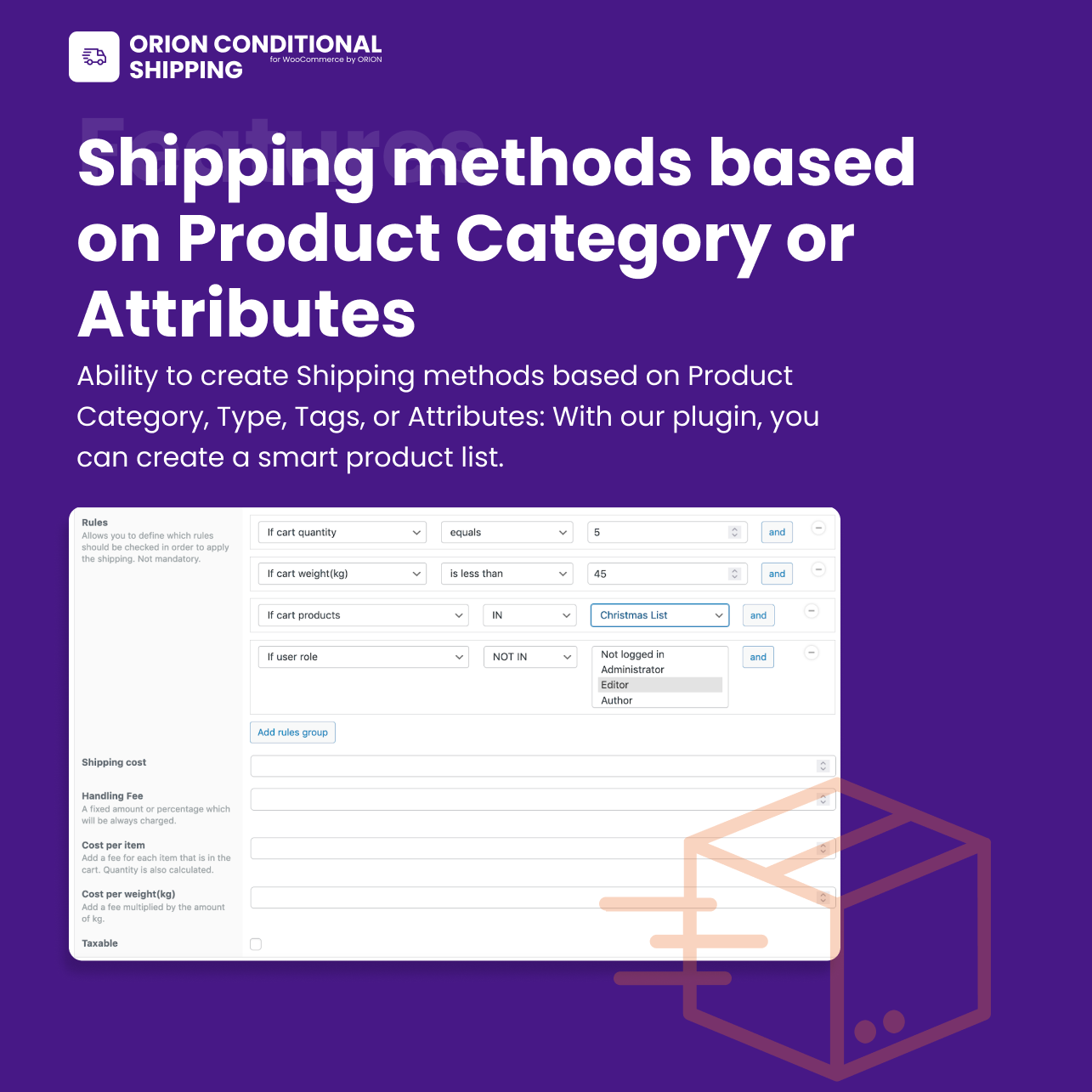 Orion Conditional Shipping for WooCommerce - 8