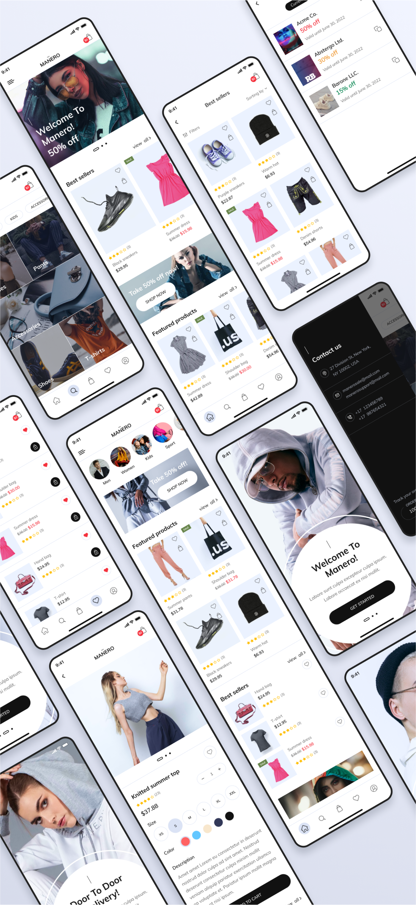 Manero - Fashion E-Commerce React Native App | CLI 0.70.6 | Laravel Orchid Admin Panel - 8