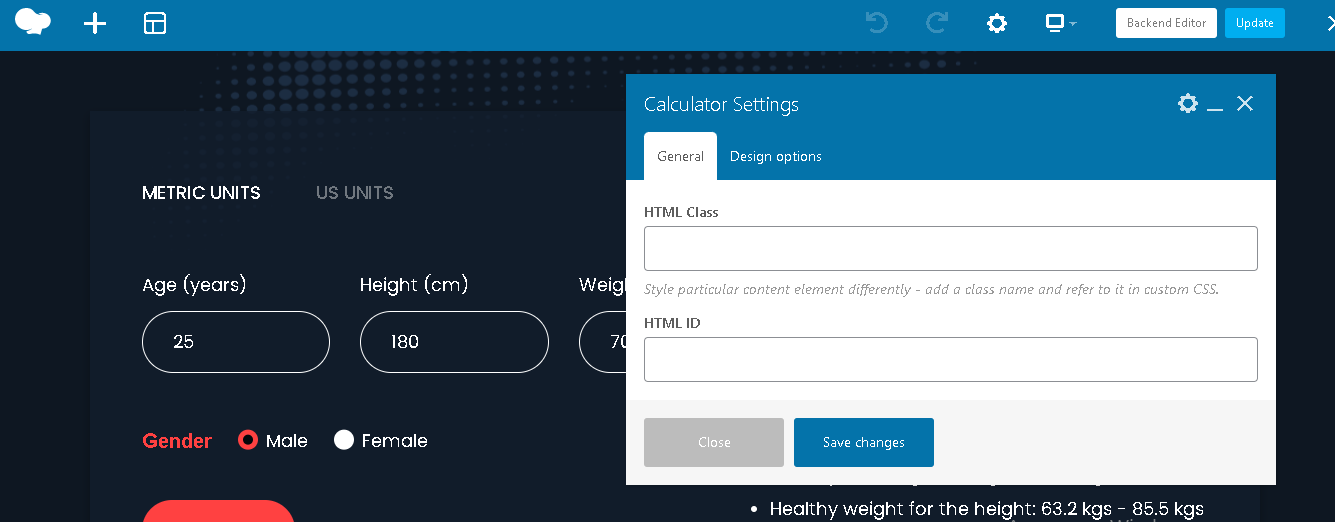 BMI Calculator WordPress Plugin for Elementor and WPBackery - 1