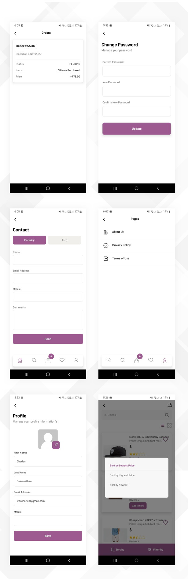 WooCommerce React Native App React Native Theme/Template