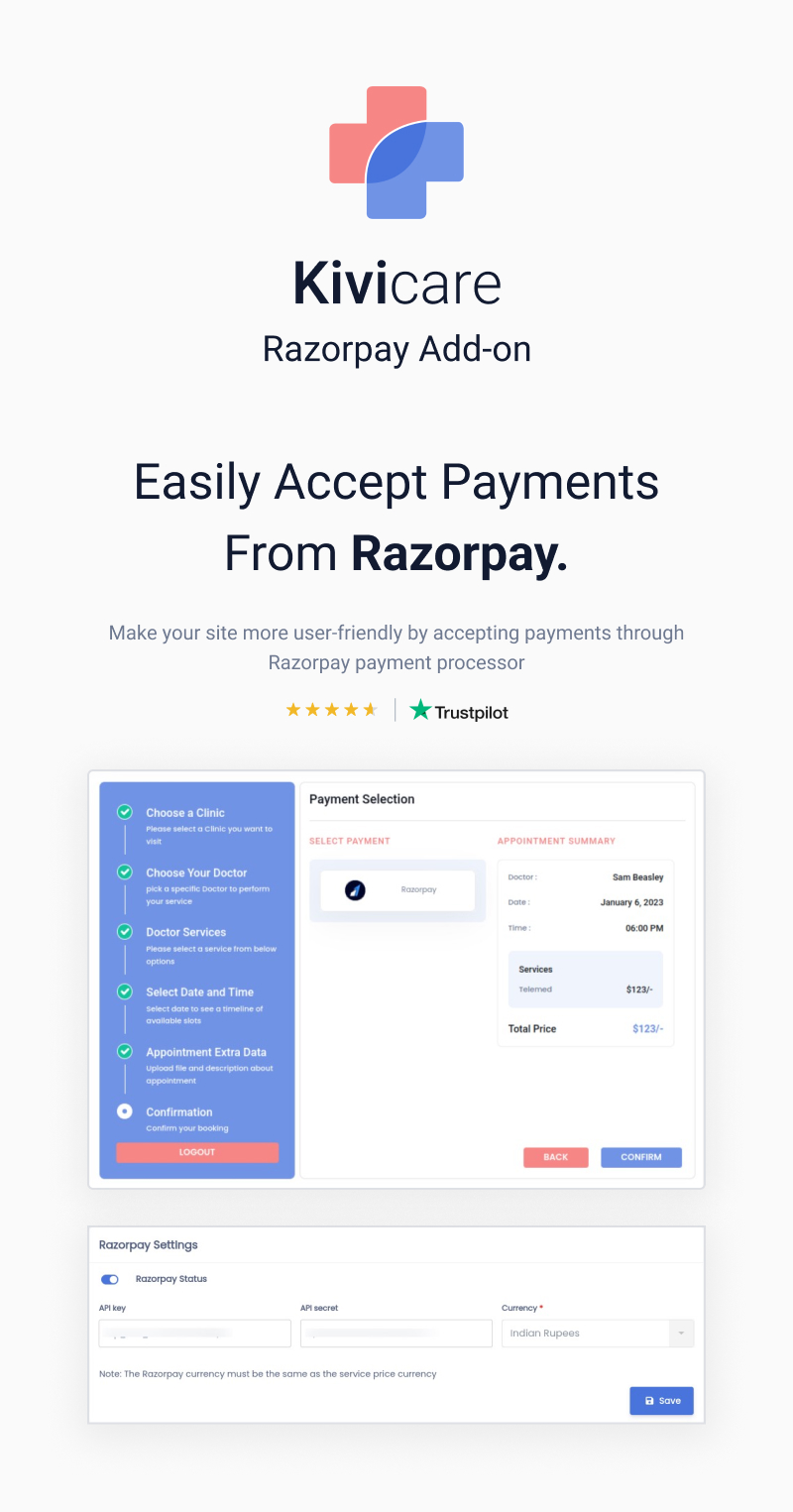 KiviCare - Razorpay Payment Gateway ( Add - on  ) - 1