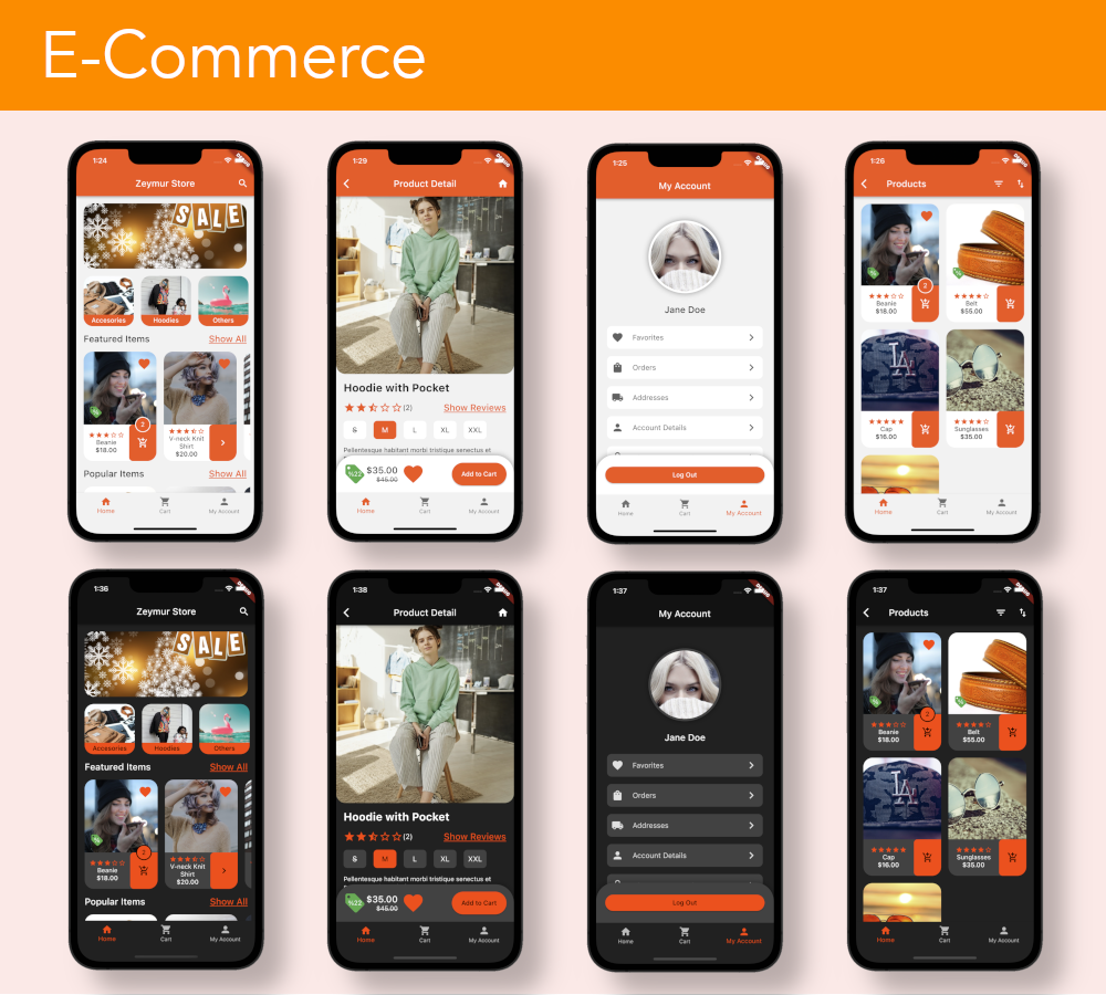 E-Commerce App UI Template for Flutter - 1