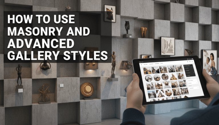How to use masonry and advanced gallery styles