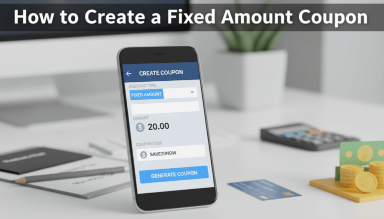How to create a fixed amount coupon