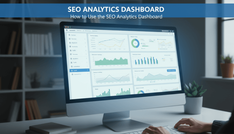 How to use the SEO analytics dashboard